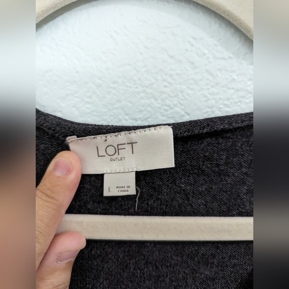 LOFT Size large black long sleeved shirt - Picture 9 of 10